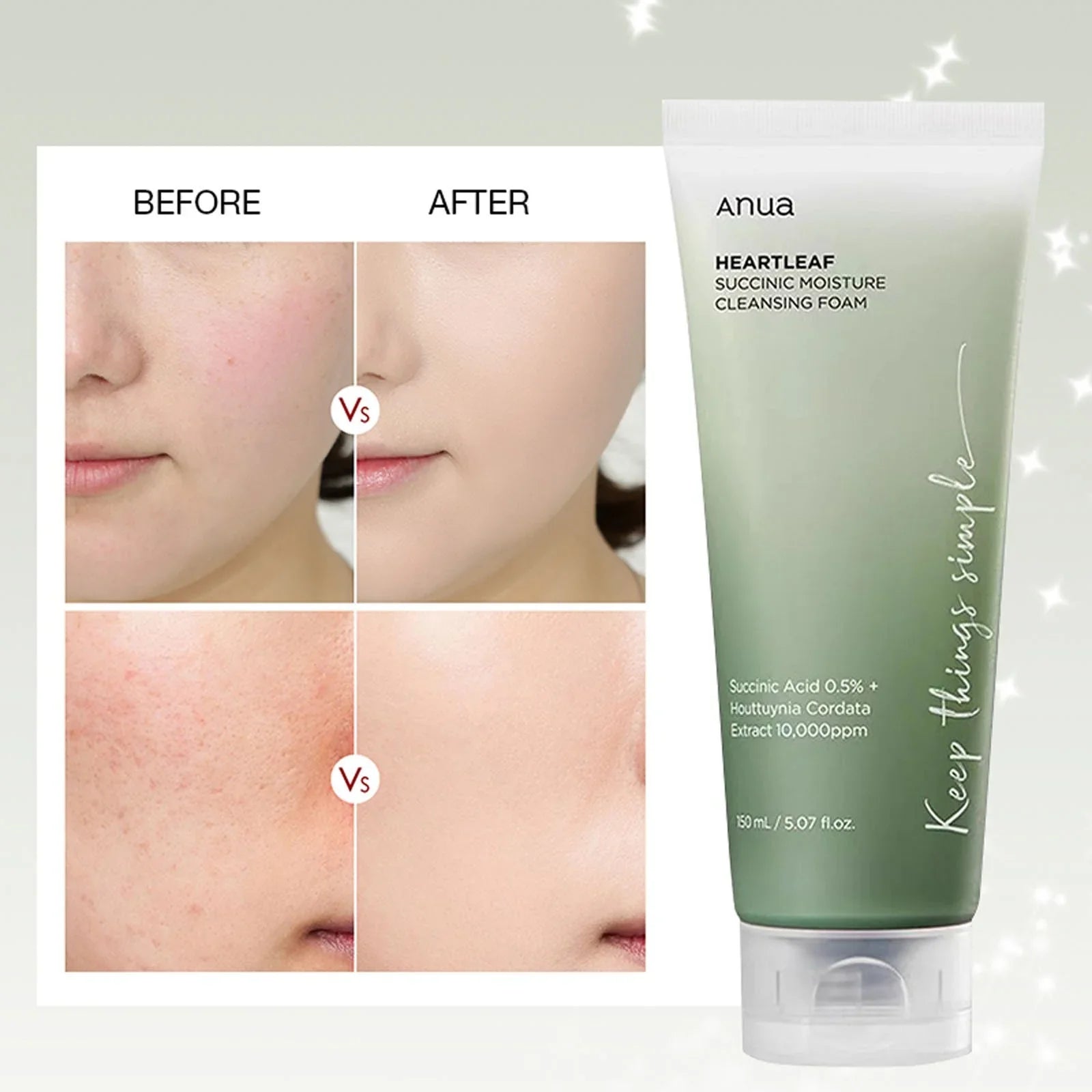 Anua Heartleaf Quercetinol Pore Deep Cleansing Foam 150ml